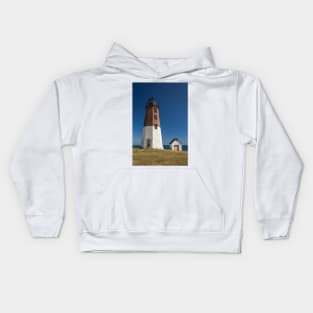 Point Judith Lighthouse Blue Sky Kids Hoodie